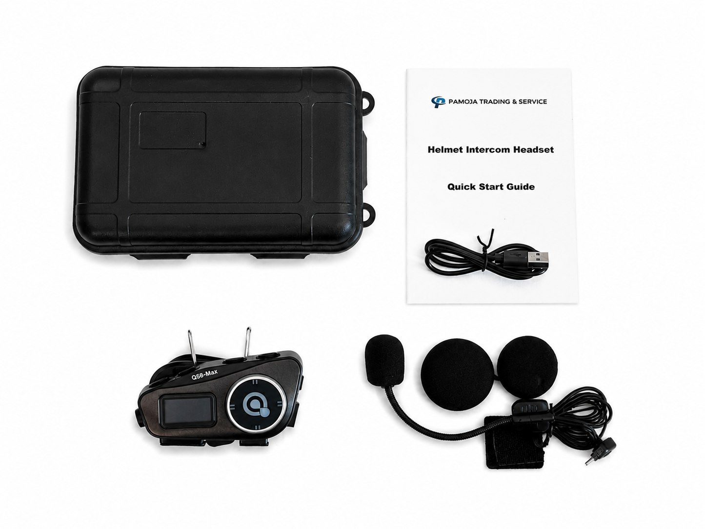 PQ58MAX Bluetooth Helmet Intercom Headset
